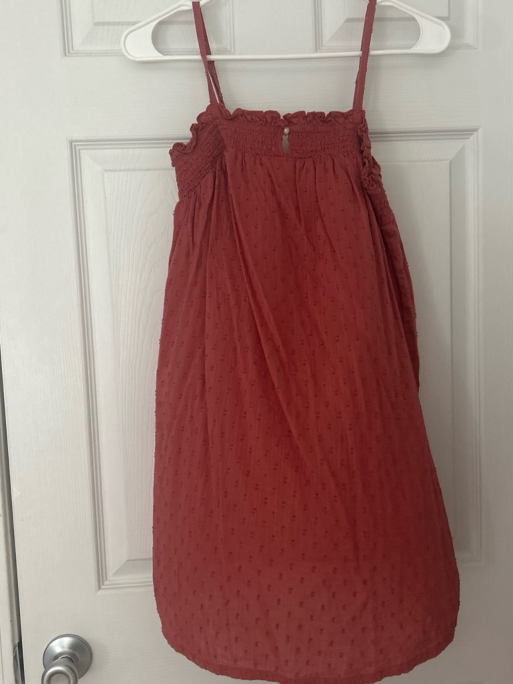 Old Navy Rust Red Swiss Dot Tank Dress
